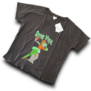 LuLaRoe Lisa V-Neck Tee • 100% Cotton • Halloween • Going Viral Graphic